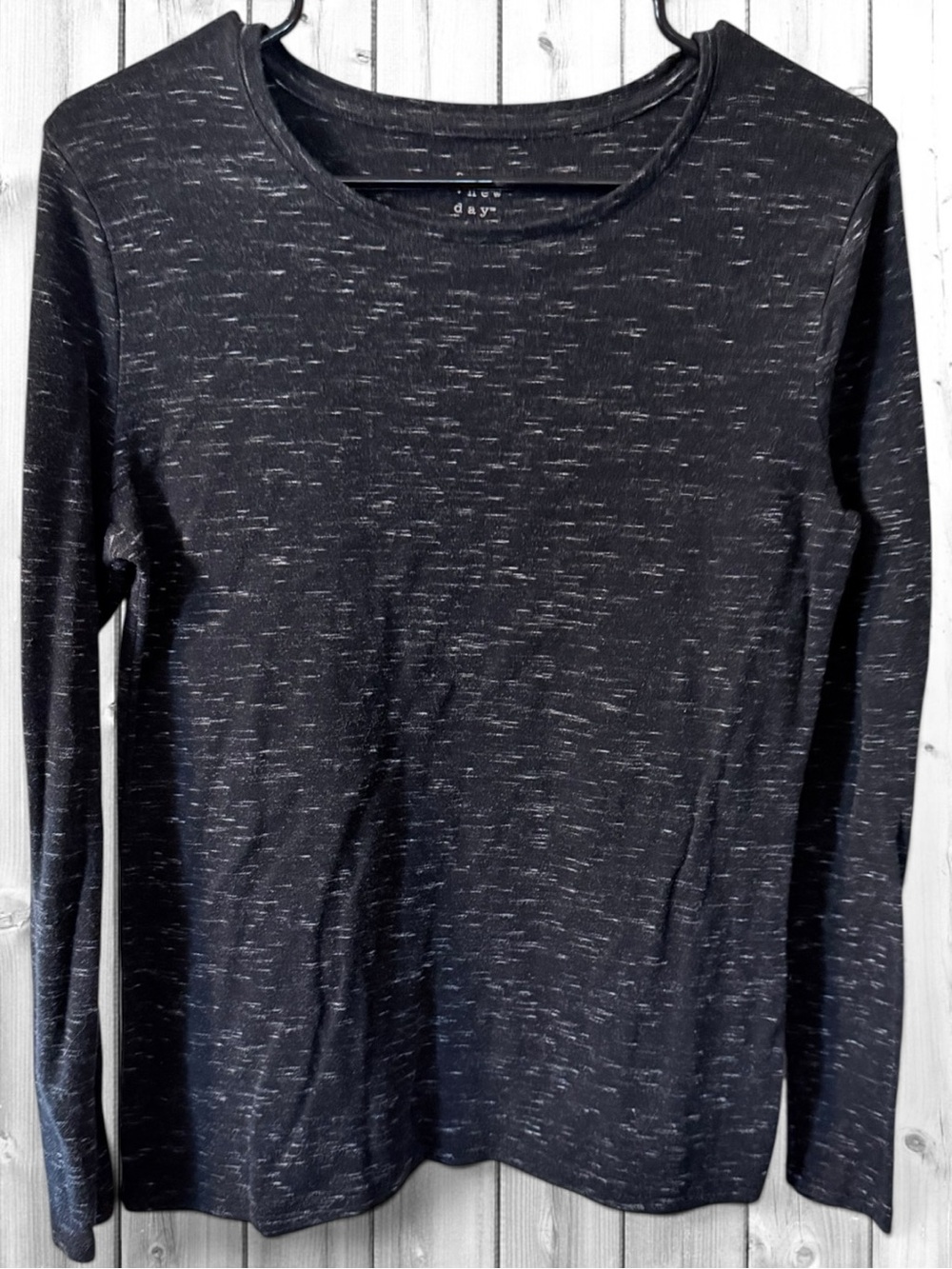 🙋🏻♀️A New Day Women’s Long Sleeve Crewneck Tee - Black Heather